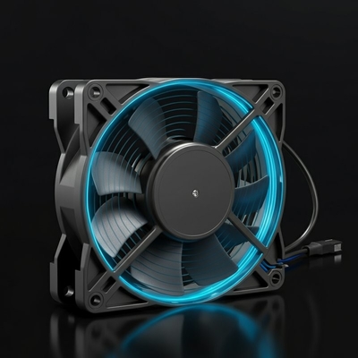 Kekuatan pisau 175mm 102W resistensi suhu tinggi 60°C EC Axial Fan