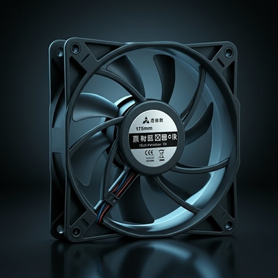 Kekuatan pisau 175mm 102W resistensi suhu tinggi 60°C EC Axial Fan