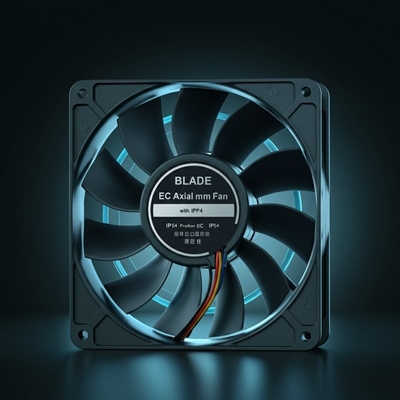 Blade 225mm tahan suhu tinggi 60°C dengan IP54 EC Axial Fan