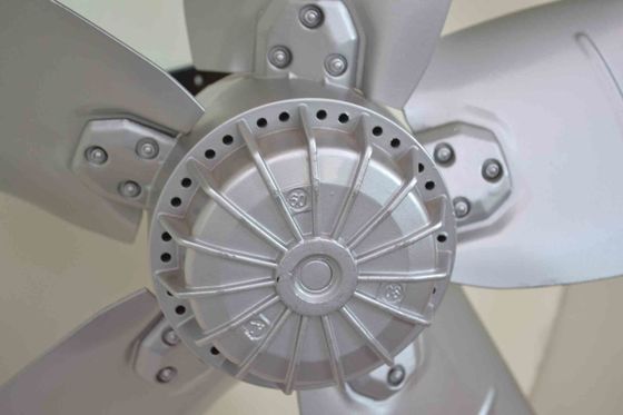 1250rpm Motor Rotor Eksternal AC Axial Flow Fan 450mm Blade Fase Tunggal Empat Tiang