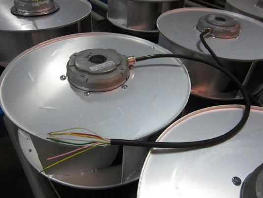 2940 rpm 220mm Kipas Sentrifugal Mundur Impeller Baja Galvanis Maju